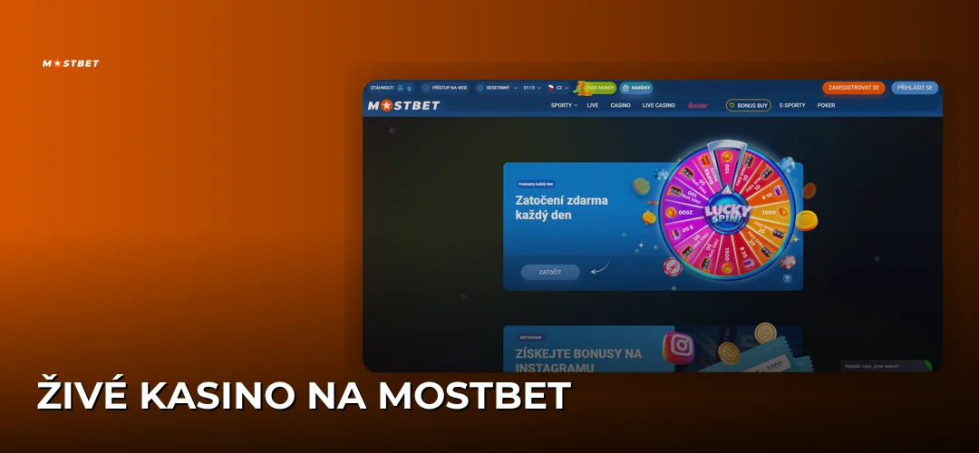 Živé kasino na Mostbet