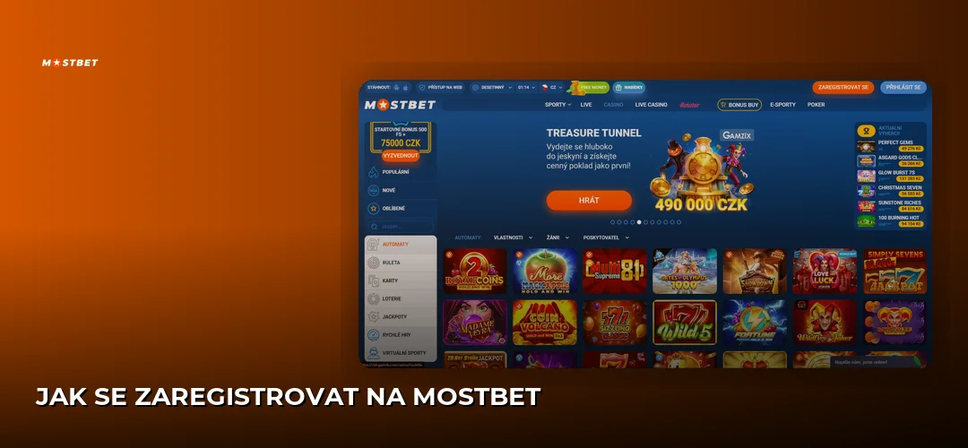 Jak se zaregistrovat na Mostbet
