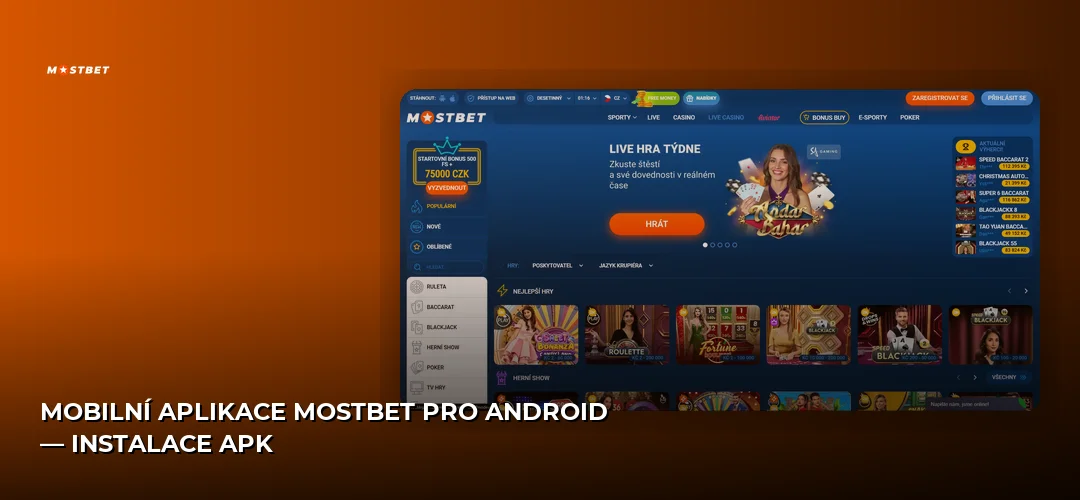 Mobilní aplikace Mostbet pro Android — instalace APK